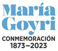 Logo conmemoración del 150 aniversario de María Goyri