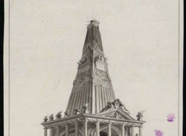 Monumento funerario dedicado a un héroe militar (ca. 1820-1830)