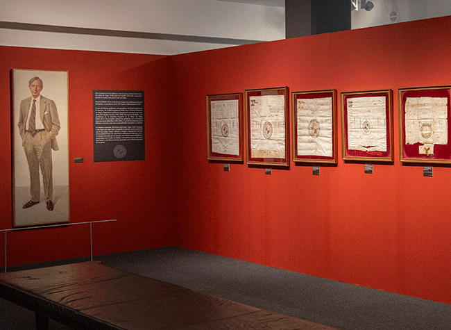 Montaje de la exposición El Archivo del Conde de Orgaz