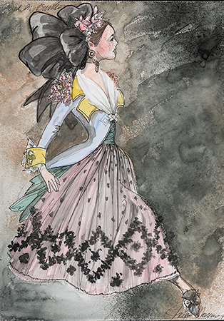[Diseños para la película Goya en Burdeos]. [Vestuario escénico femenino] . DIB/18/5/174/4